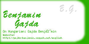 benjamin gajda business card